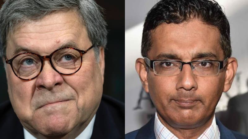 "UNIMPRESSED": Former AG Barr laughs at Dinesh D'Sousa's 2000 Mules film and its deceptive evidence