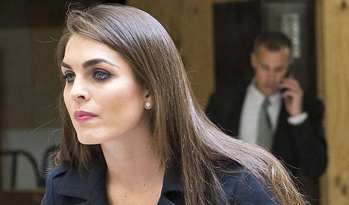 TESTIFY: Hope Hicks brought in for questioning by Manhattan DA's office